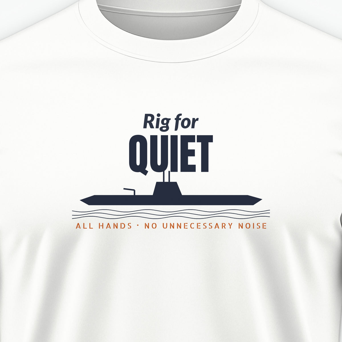 Rig for Quiet Profile Tee, front print detail