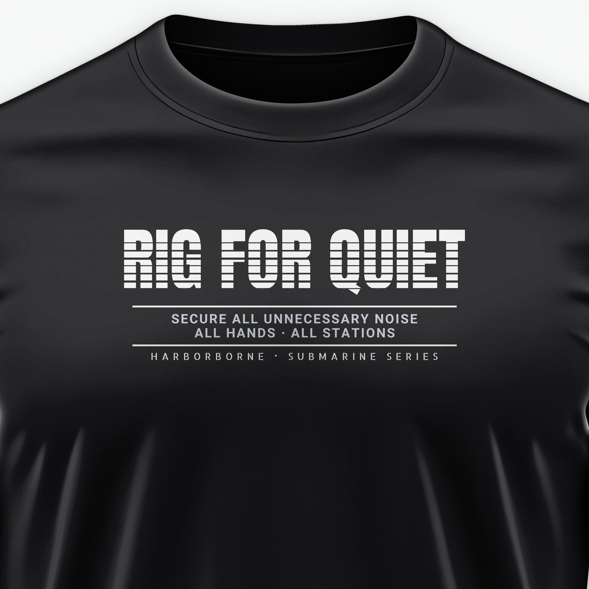 Rig for Quiet Scanline Tee, front print detail