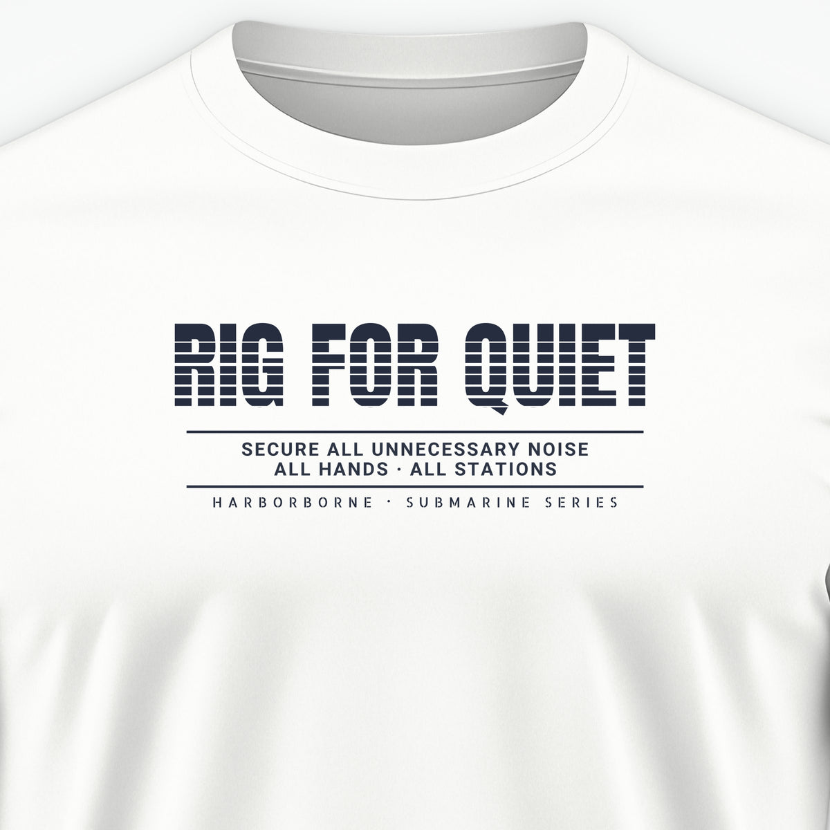 Rig for Quiet Scanline Tee, front print detail