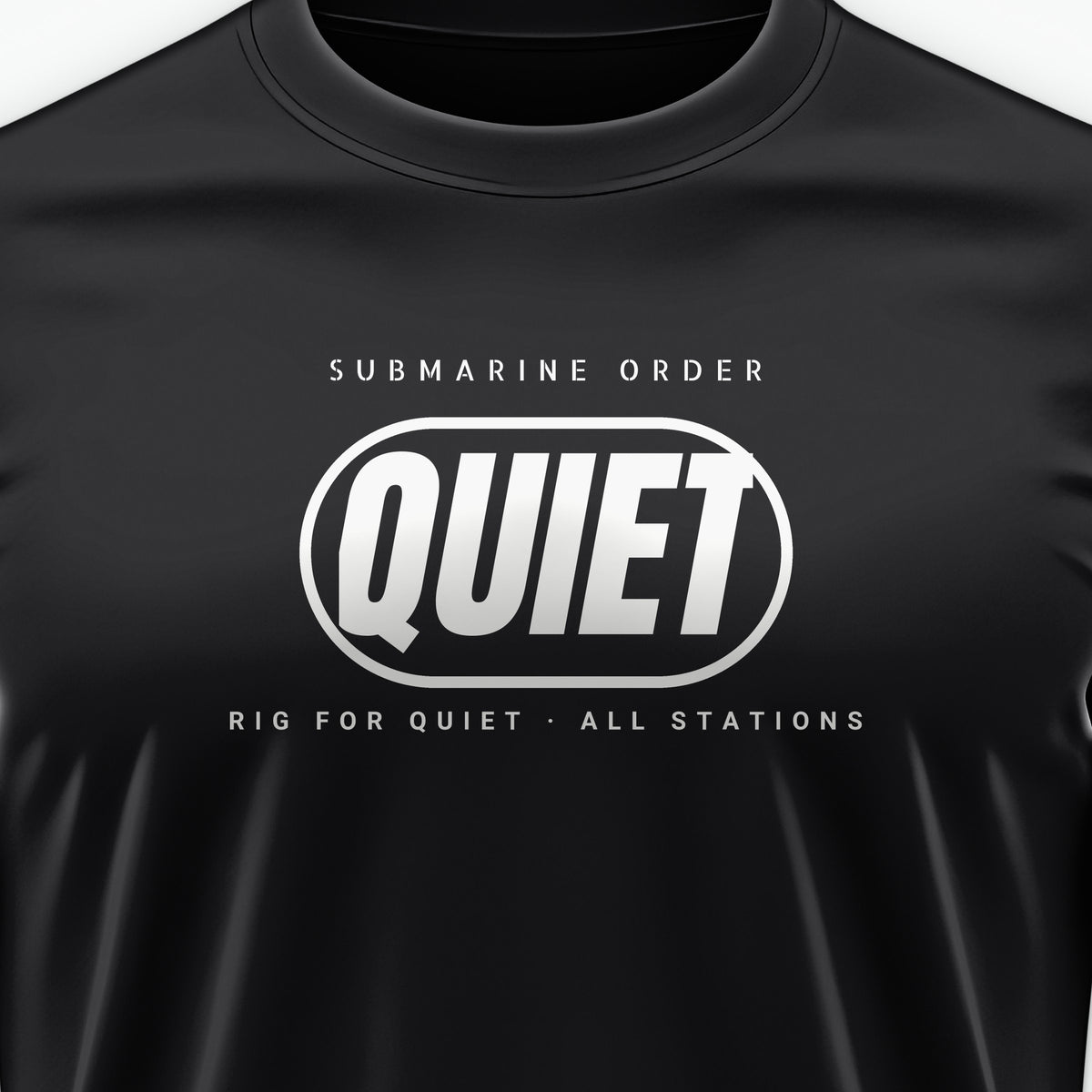 Rig for Quiet Pill Tee, front print detail