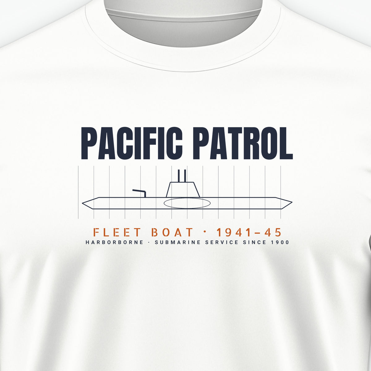 Pacific Patrol 1941–45 Blueprint Tee, front print detail