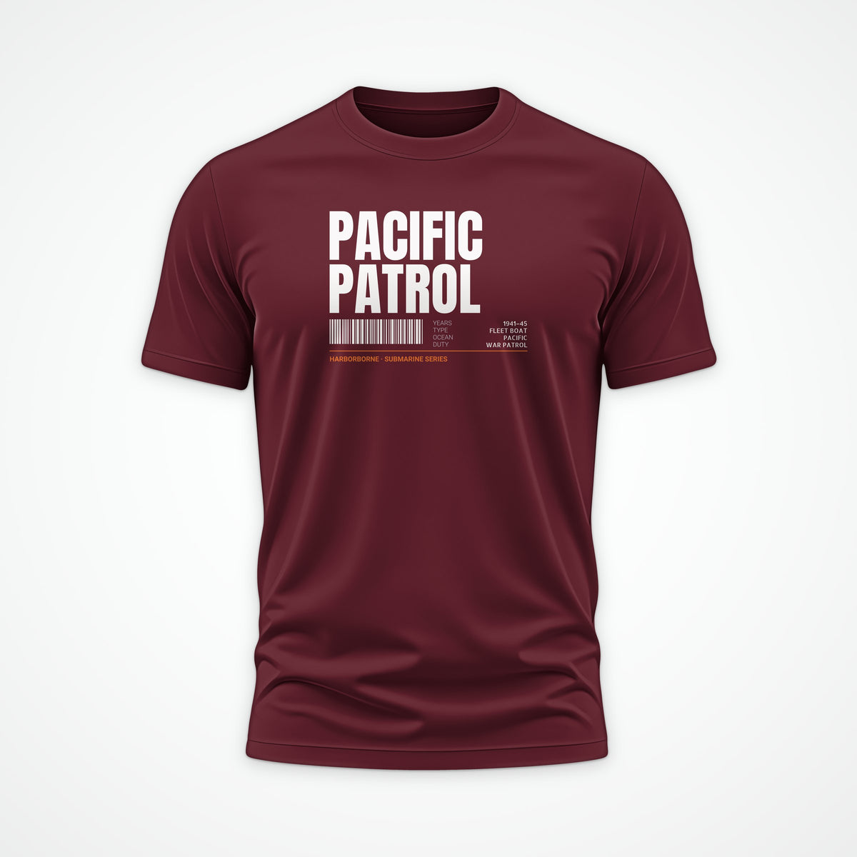 Pacific Patrol 1941–45 Tag Tee in Burgundy