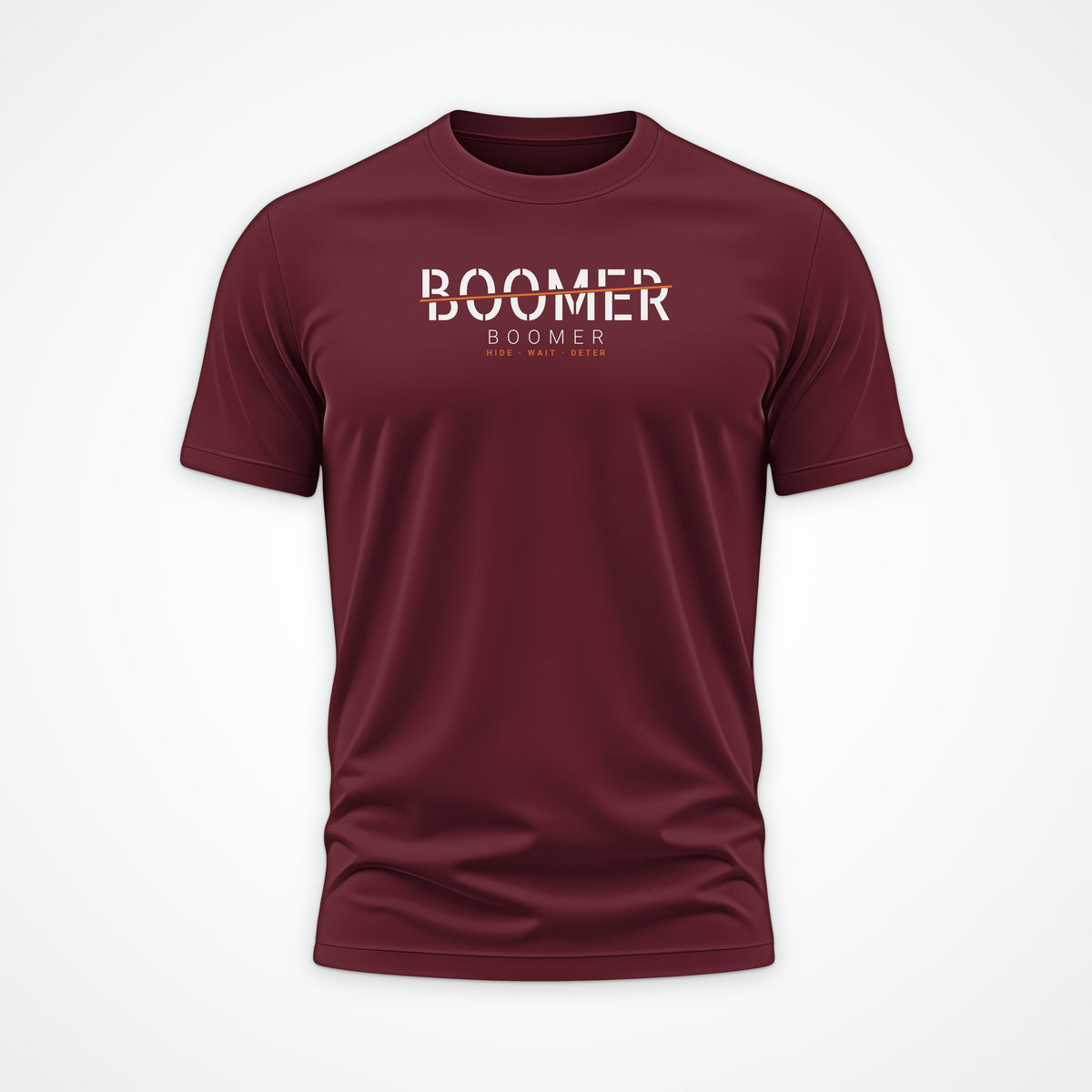 Fast Attack & Boomer Boomer Tee in Burgundy