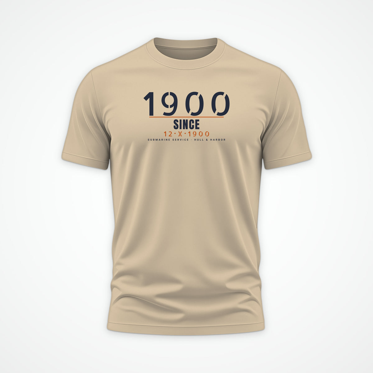 Hull & Harbor Heritage Timestamp Tee in Desert Dust