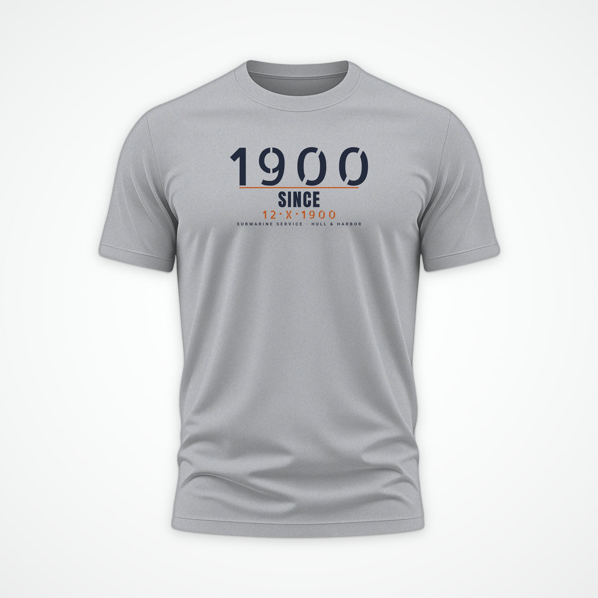 Hull & Harbor Heritage Timestamp Tee in Heather Grey