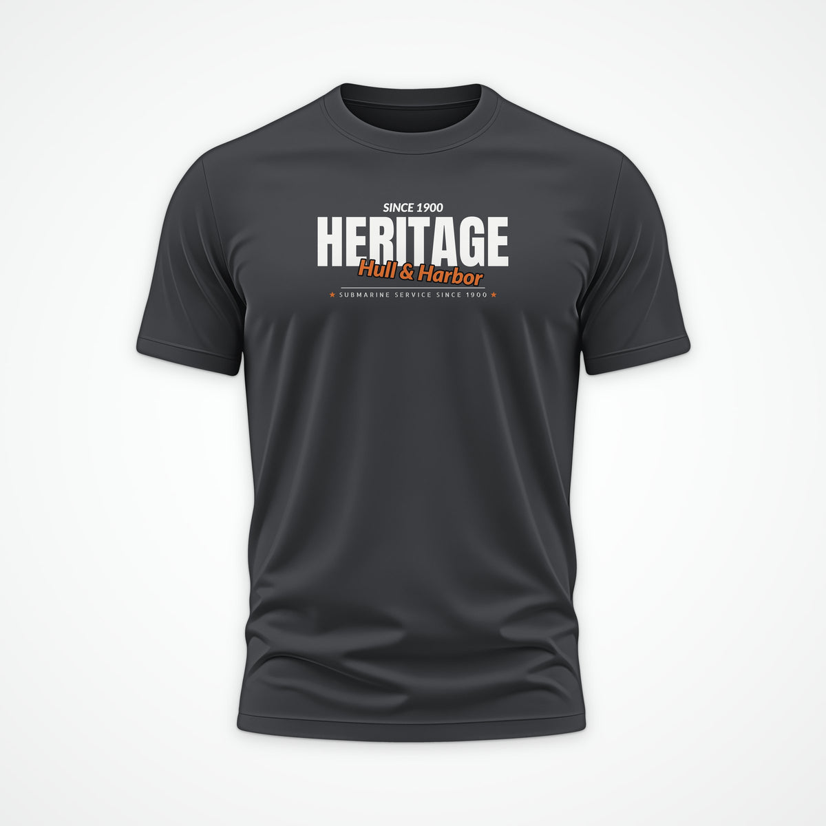 Hull & Harbor Heritage Club Tee in Anthracite