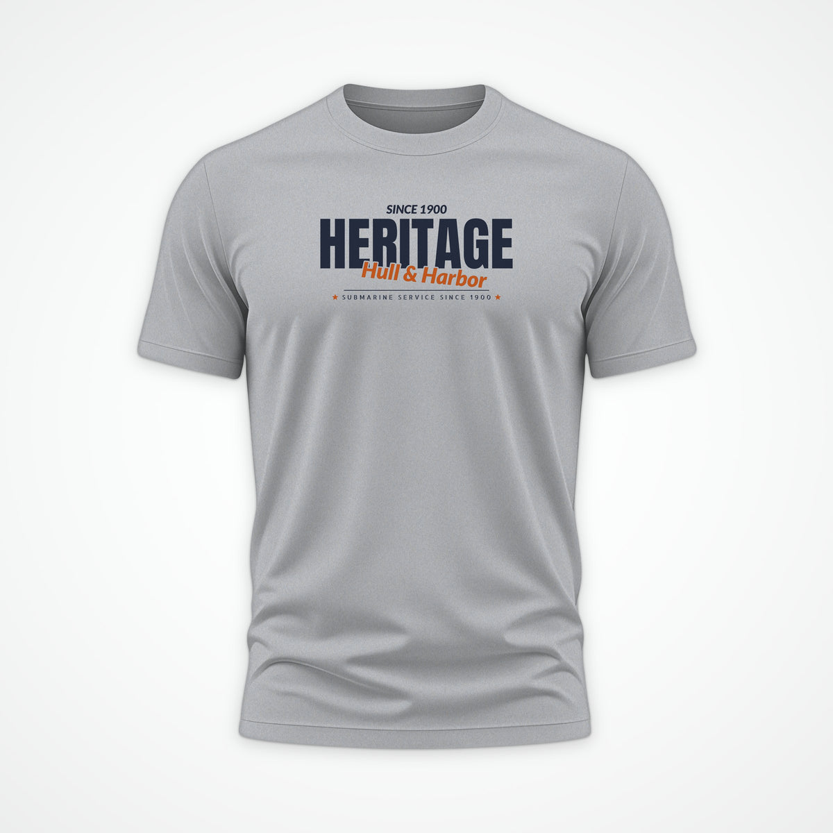 Hull & Harbor Heritage Club Tee in Heather Grey