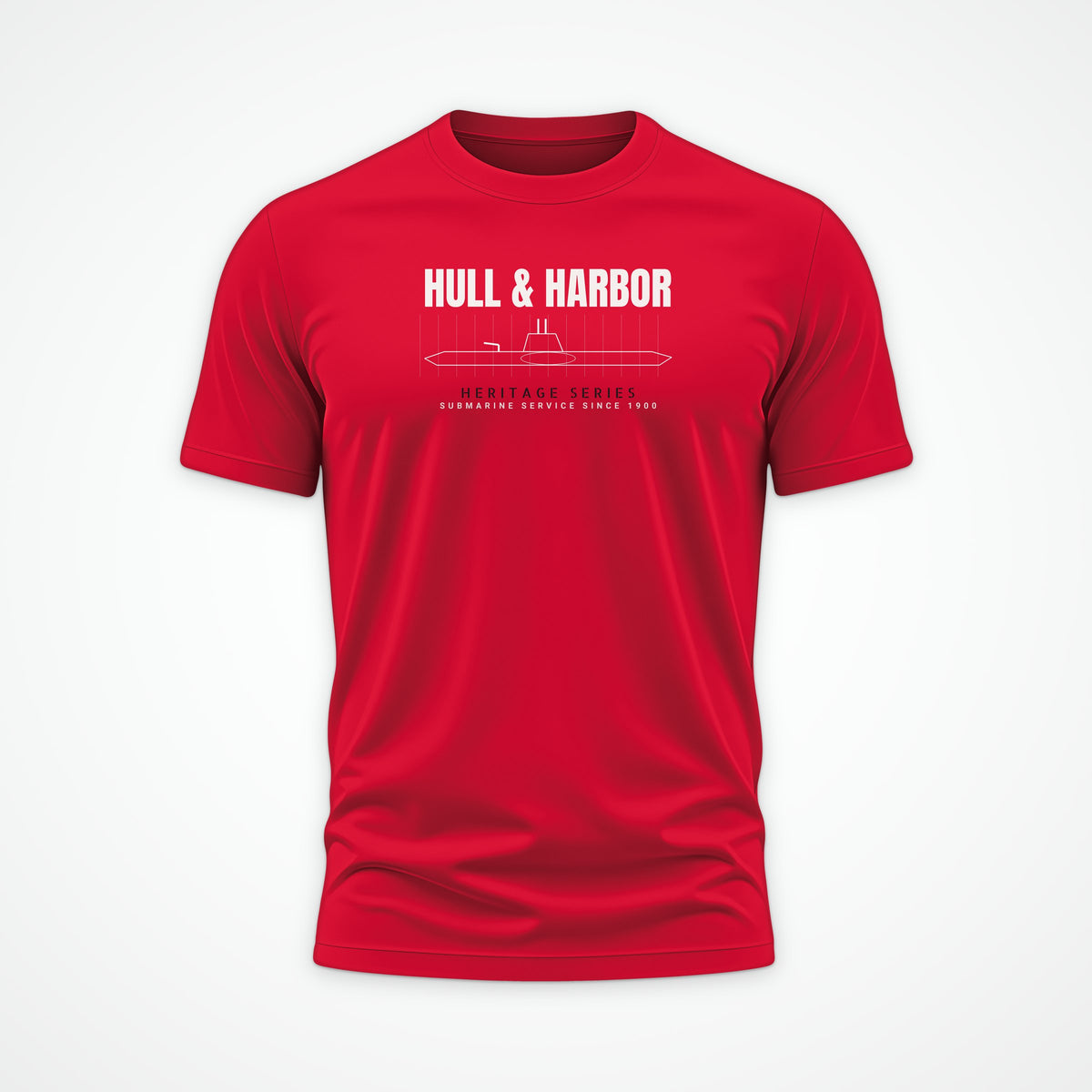 Hull & Harbor Heritage Blueprint Tee in Red
