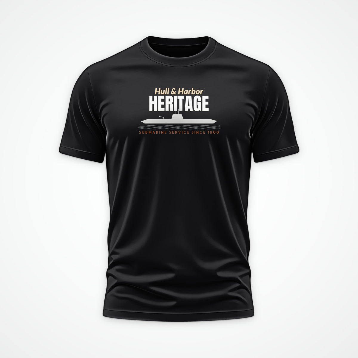 Hull & Harbor Heritage Profile Tee in Black