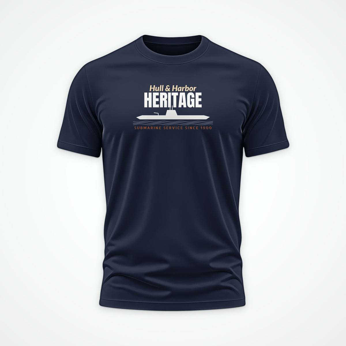 Hull & Harbor Heritage Profile Tee in French Navy