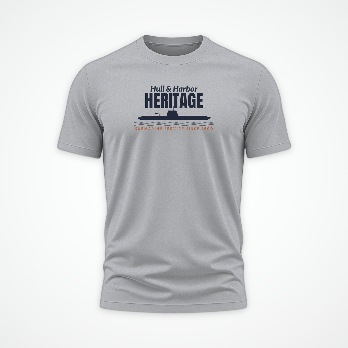 Hull & Harbor Heritage Profile Tee in Heather Grey