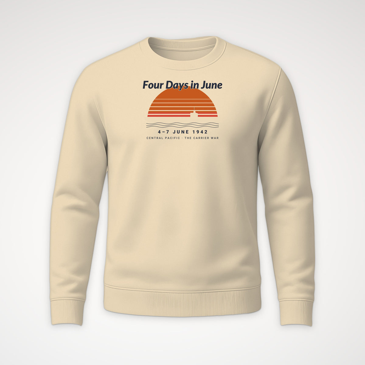 Four Days in June Sunset Crewneck Sweatshirt in Sand