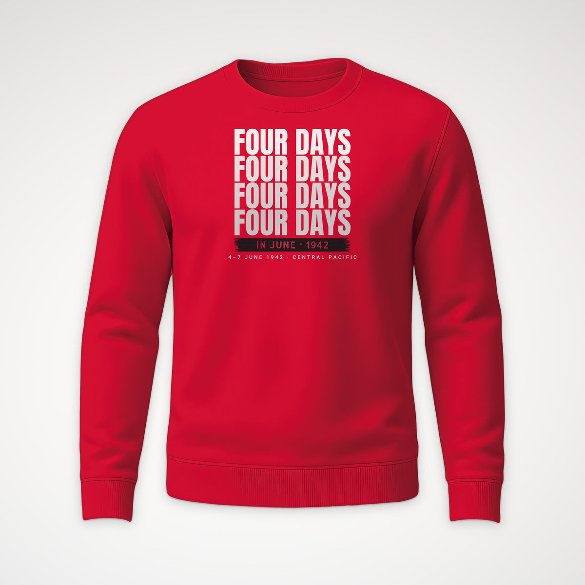 Four Days in June Echo Crewneck Sweatshirt in Red