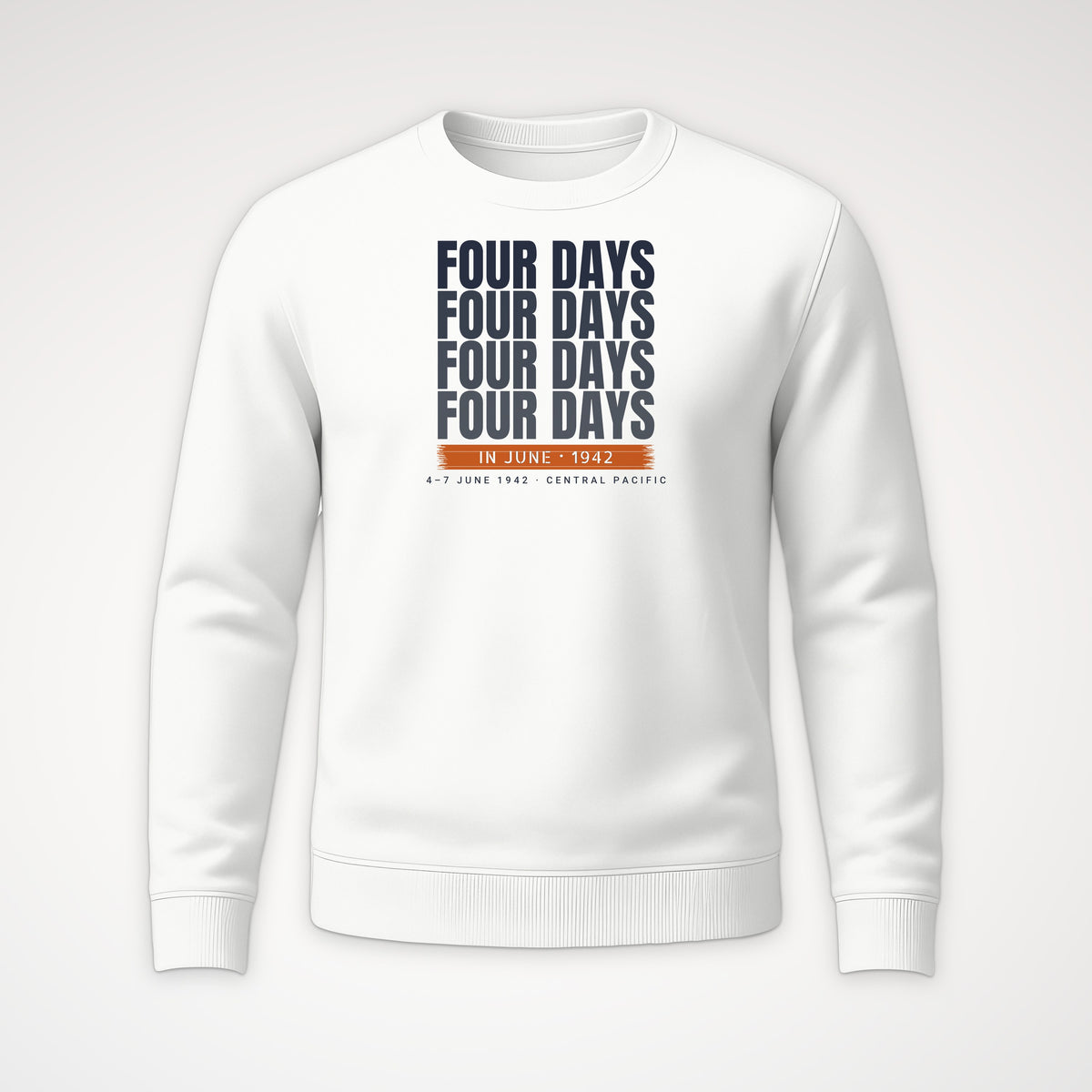 Four Days in June Echo Crewneck Sweatshirt in White