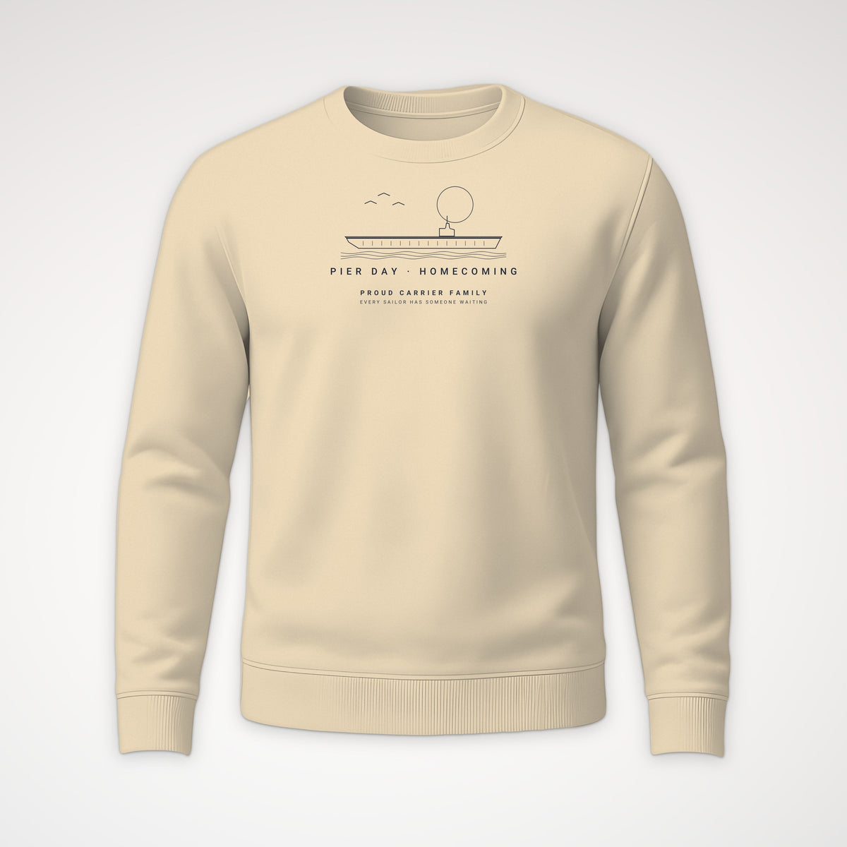 Pier Day Homecoming Crewneck Sweatshirt in Sand