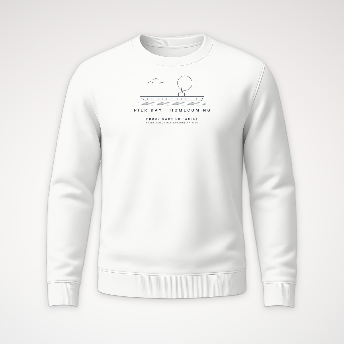 Pier Day Homecoming Crewneck Sweatshirt in White
