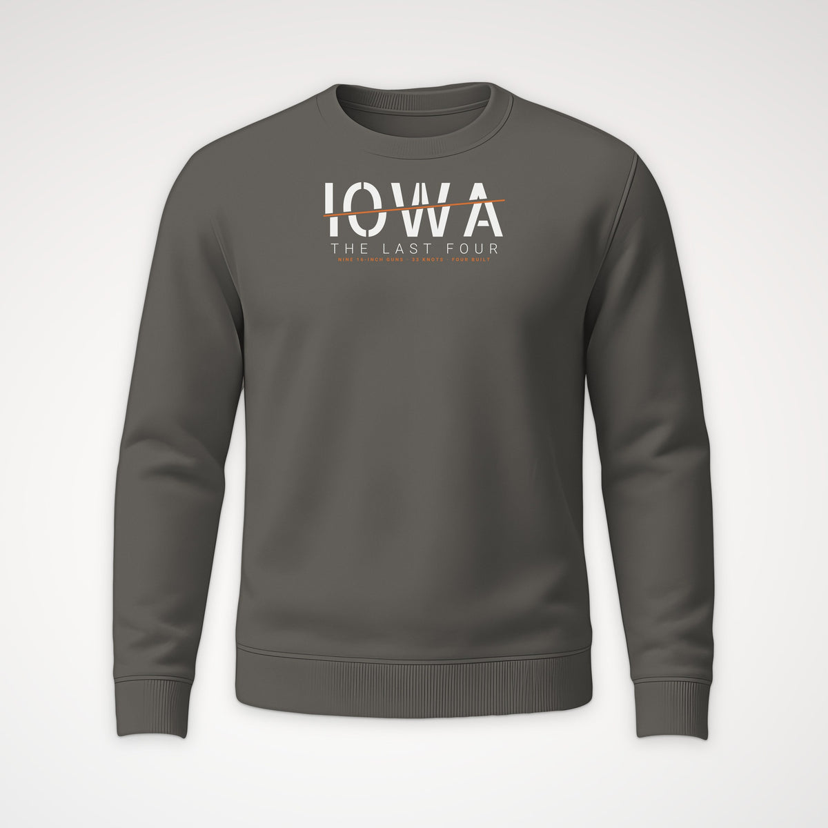 The Last Four Iowa Sliced Crewneck Sweatshirt in Charcoal