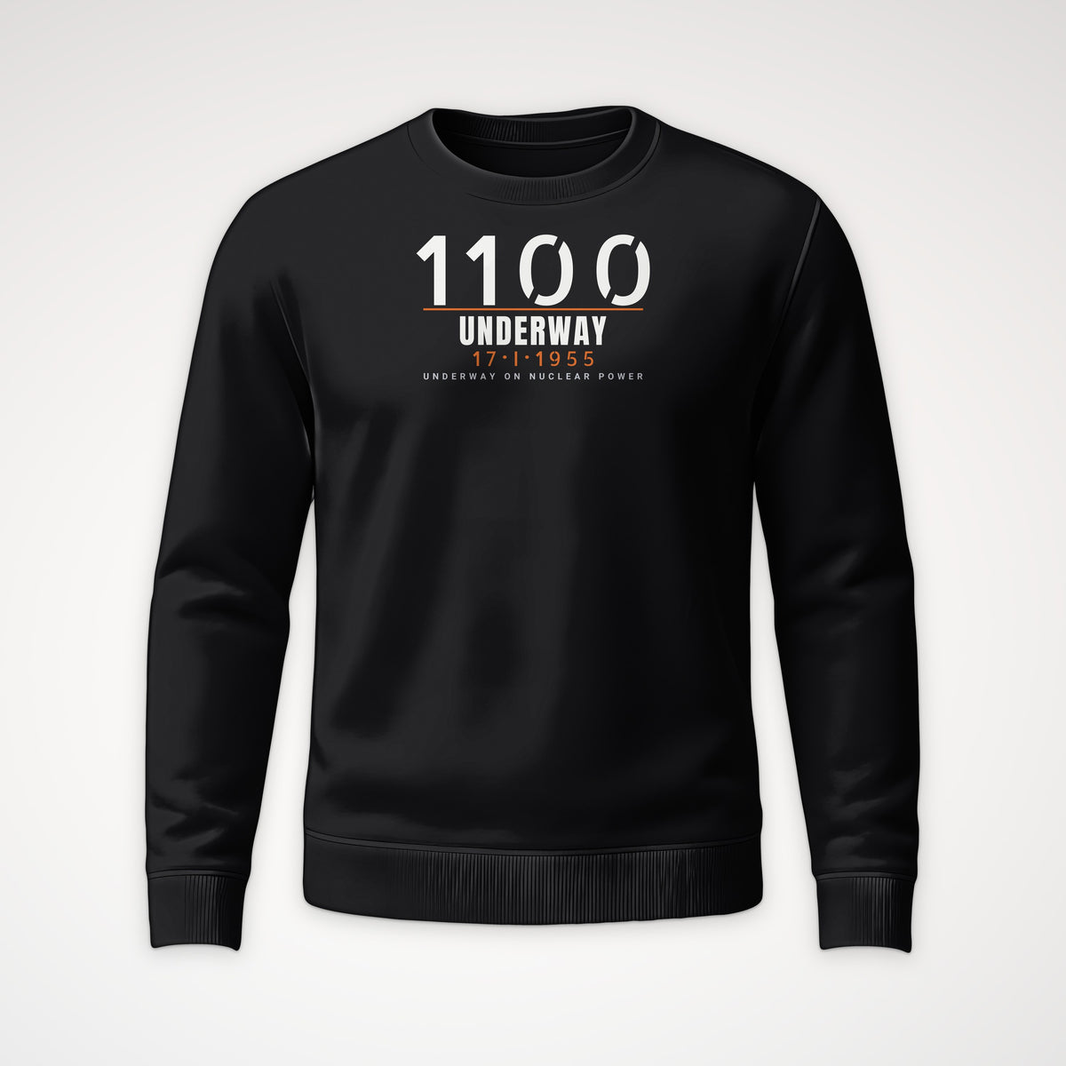 Underway on Nuclear Power 1100 Crewneck Sweatshirt in Black