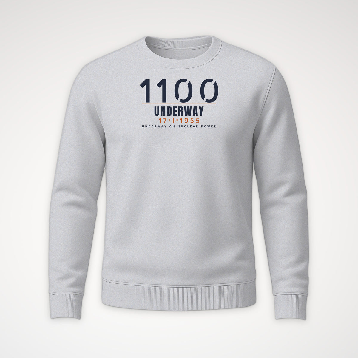 Underway on Nuclear Power 1100 Crewneck Sweatshirt in Sport Grey