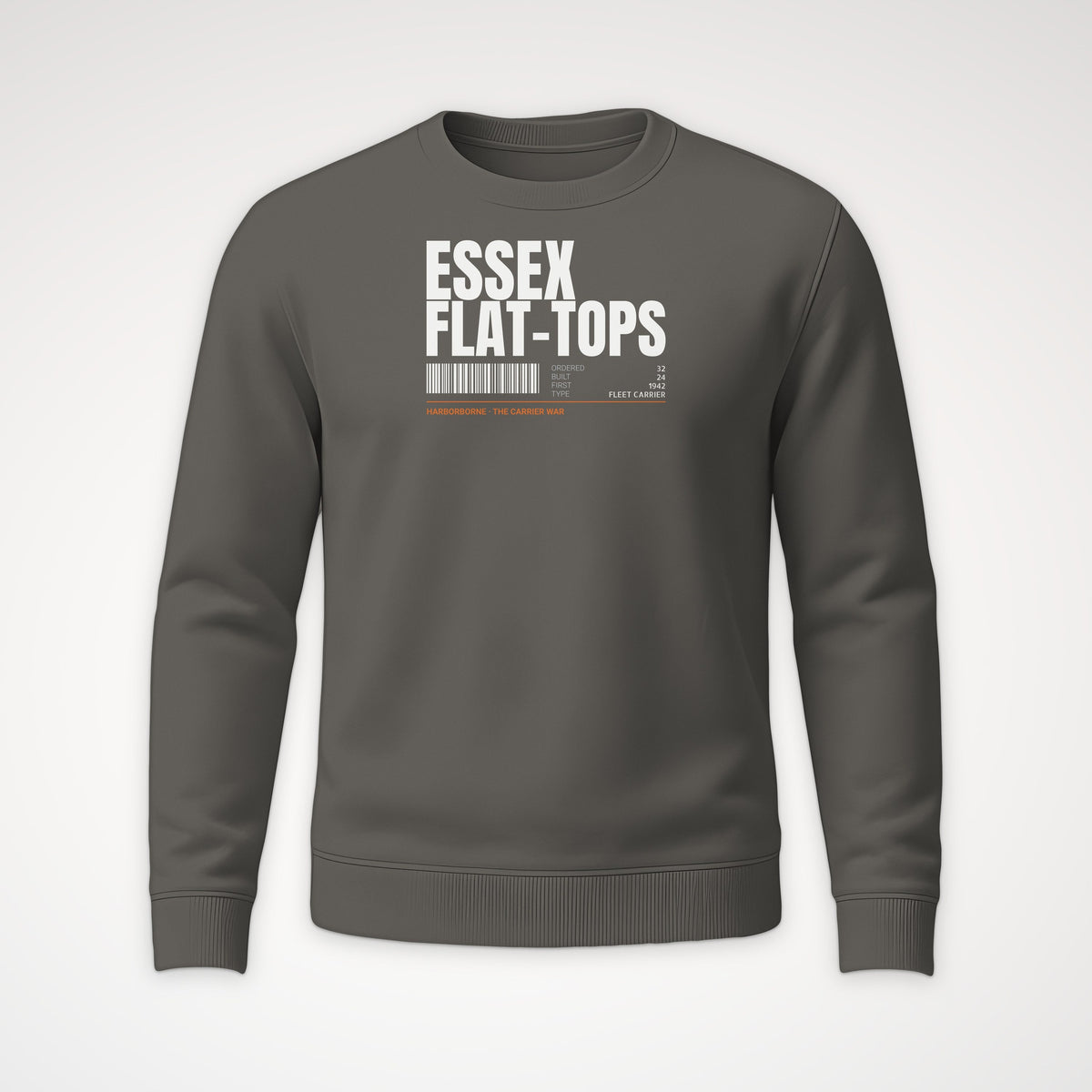 Essex Flat-Tops Tag Crewneck Sweatshirt in Charcoal