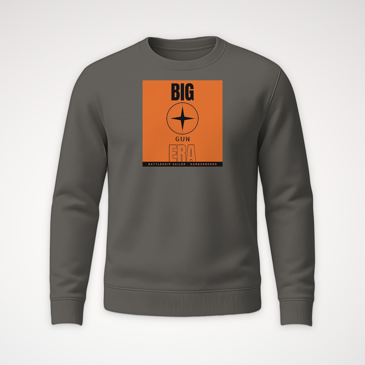 Big Gun Era Poster Crewneck Sweatshirt in Charcoal