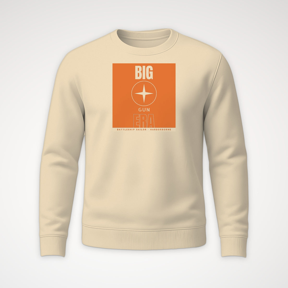 Big Gun Era Poster Crewneck Sweatshirt in Sand