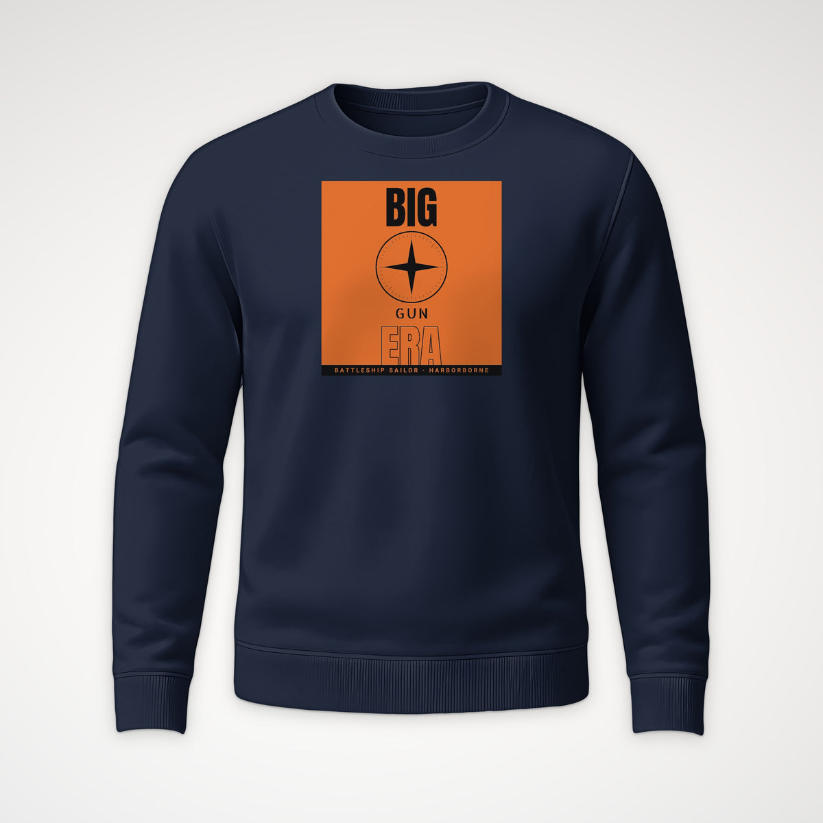 Big Gun Era Poster Crewneck Sweatshirt in Navy