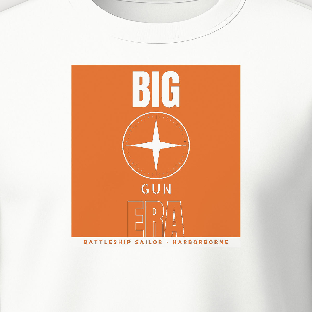 Big Gun Era Poster Crewneck Sweatshirt, front print detail