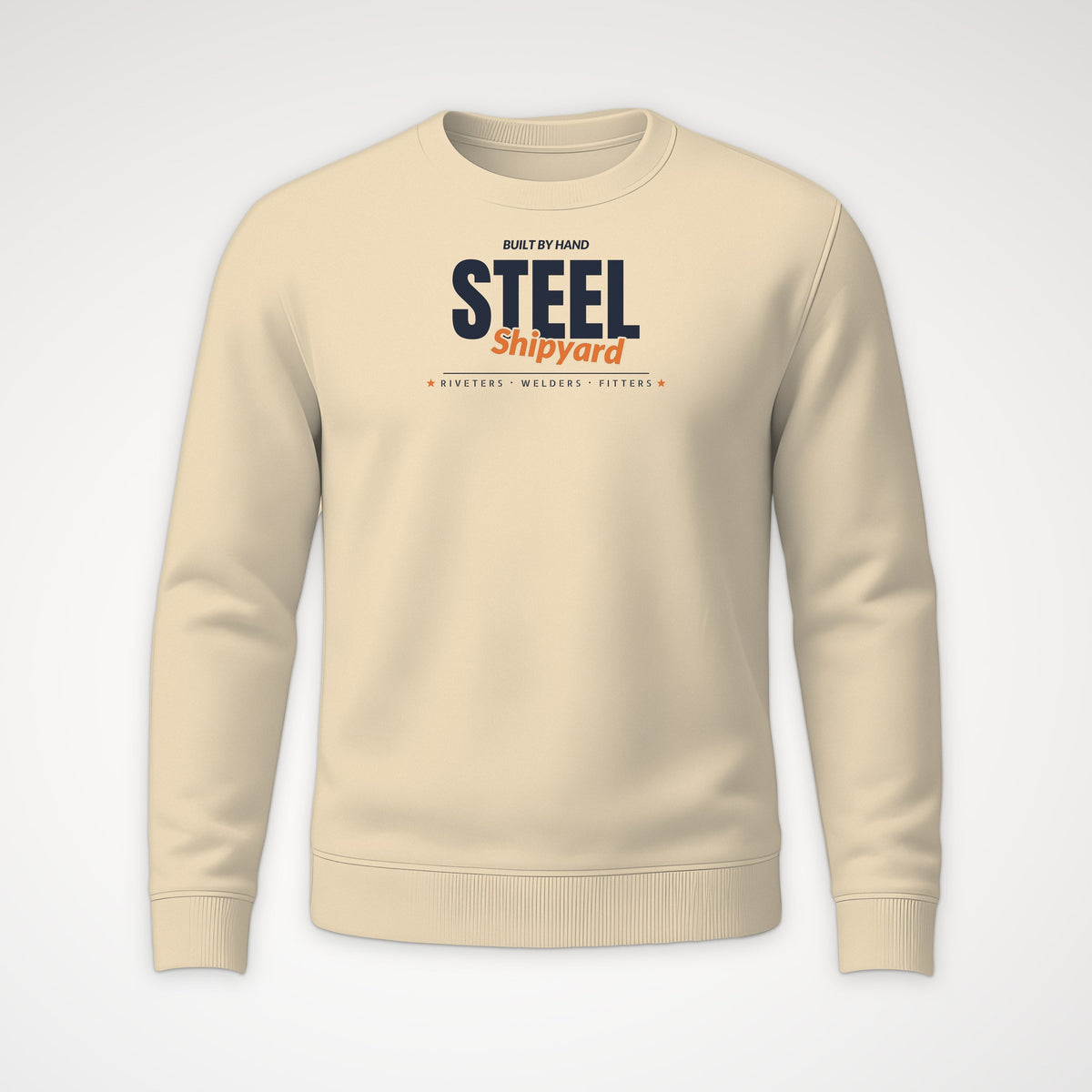 Shipyard Steel Club Crewneck Sweatshirt in Sand