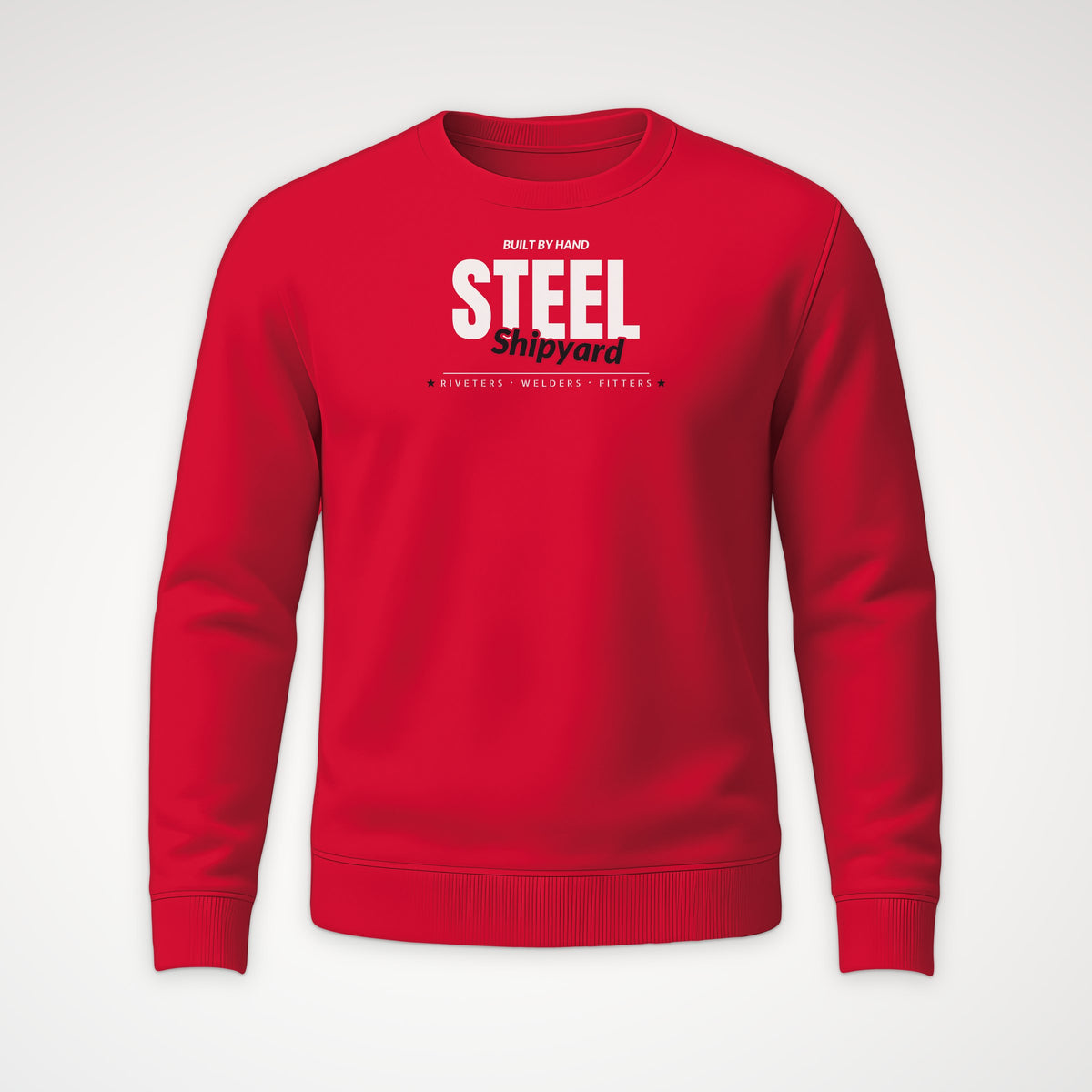 Shipyard Steel Club Crewneck Sweatshirt in Red
