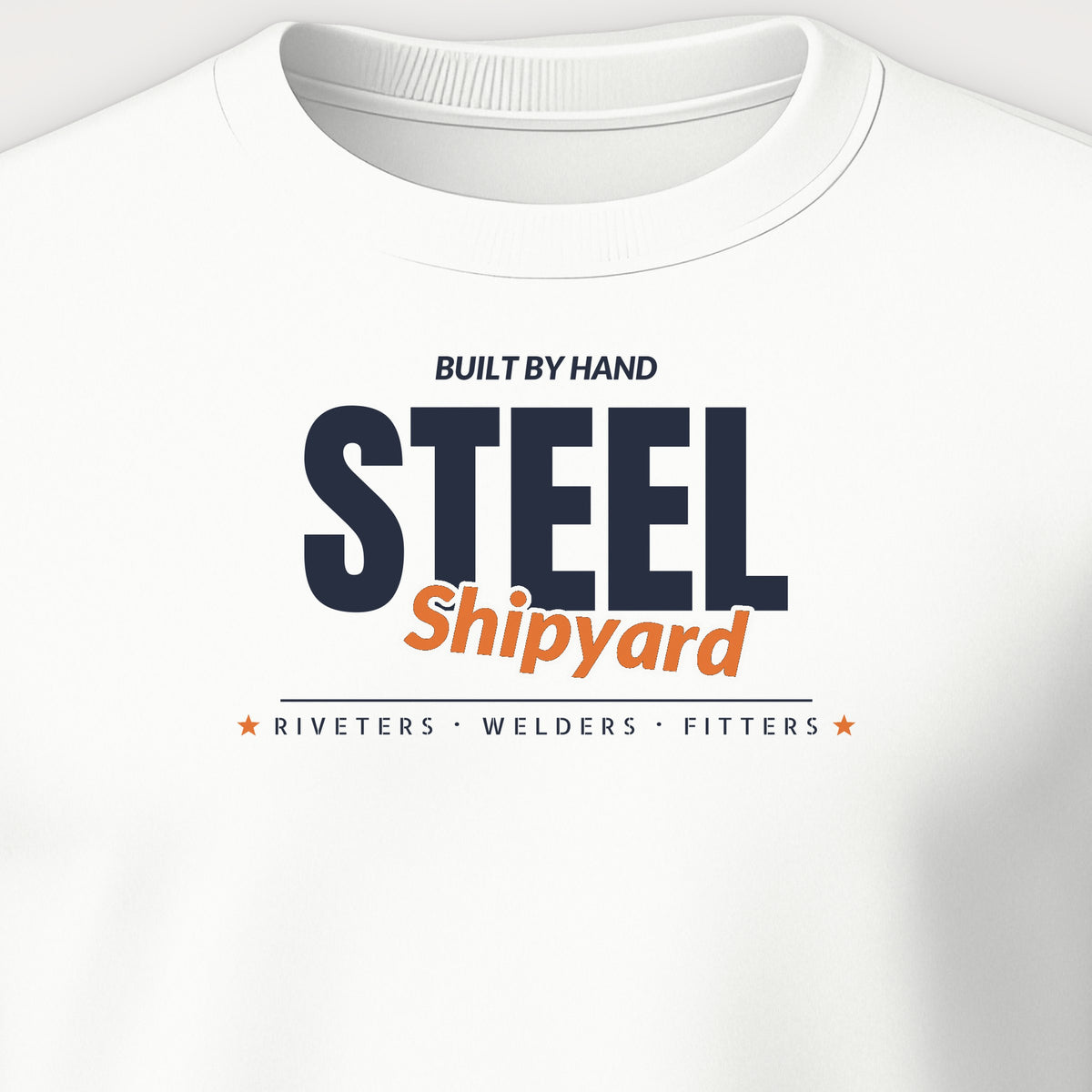 Shipyard Steel Club Crewneck Sweatshirt, front print detail