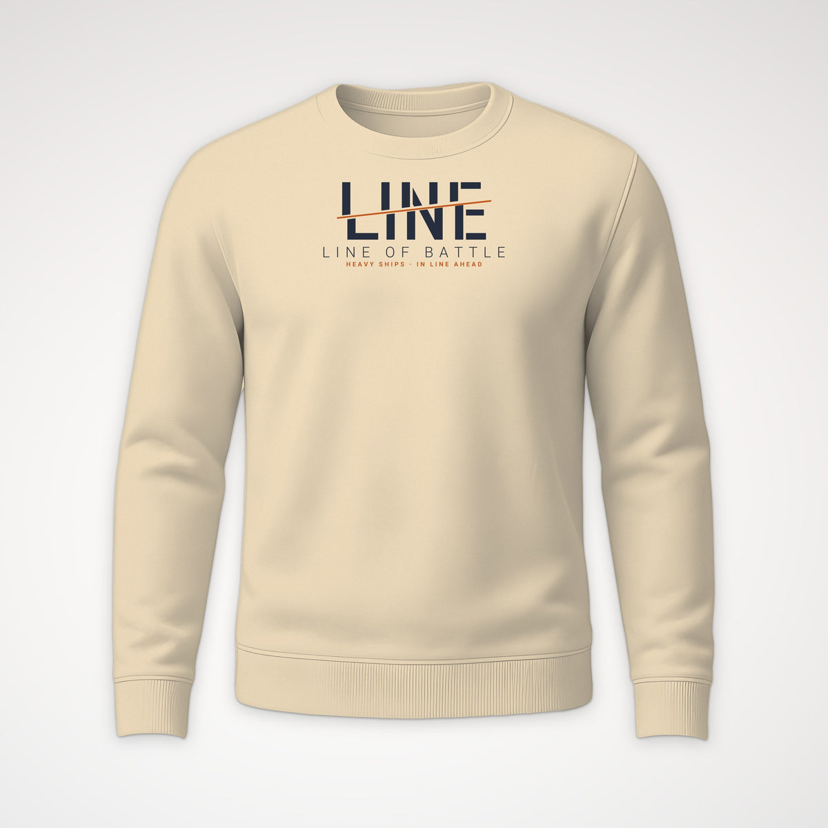 Line of Battle Sliced Crewneck Sweatshirt in Sand