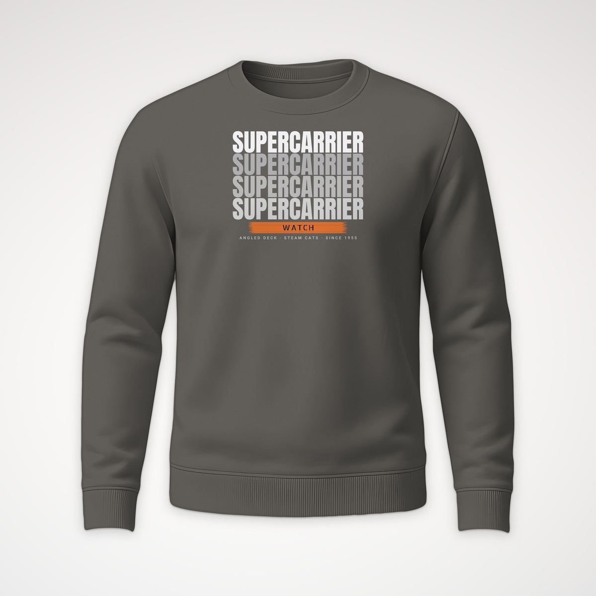 Supercarrier Watch Echo Crewneck Sweatshirt in Charcoal