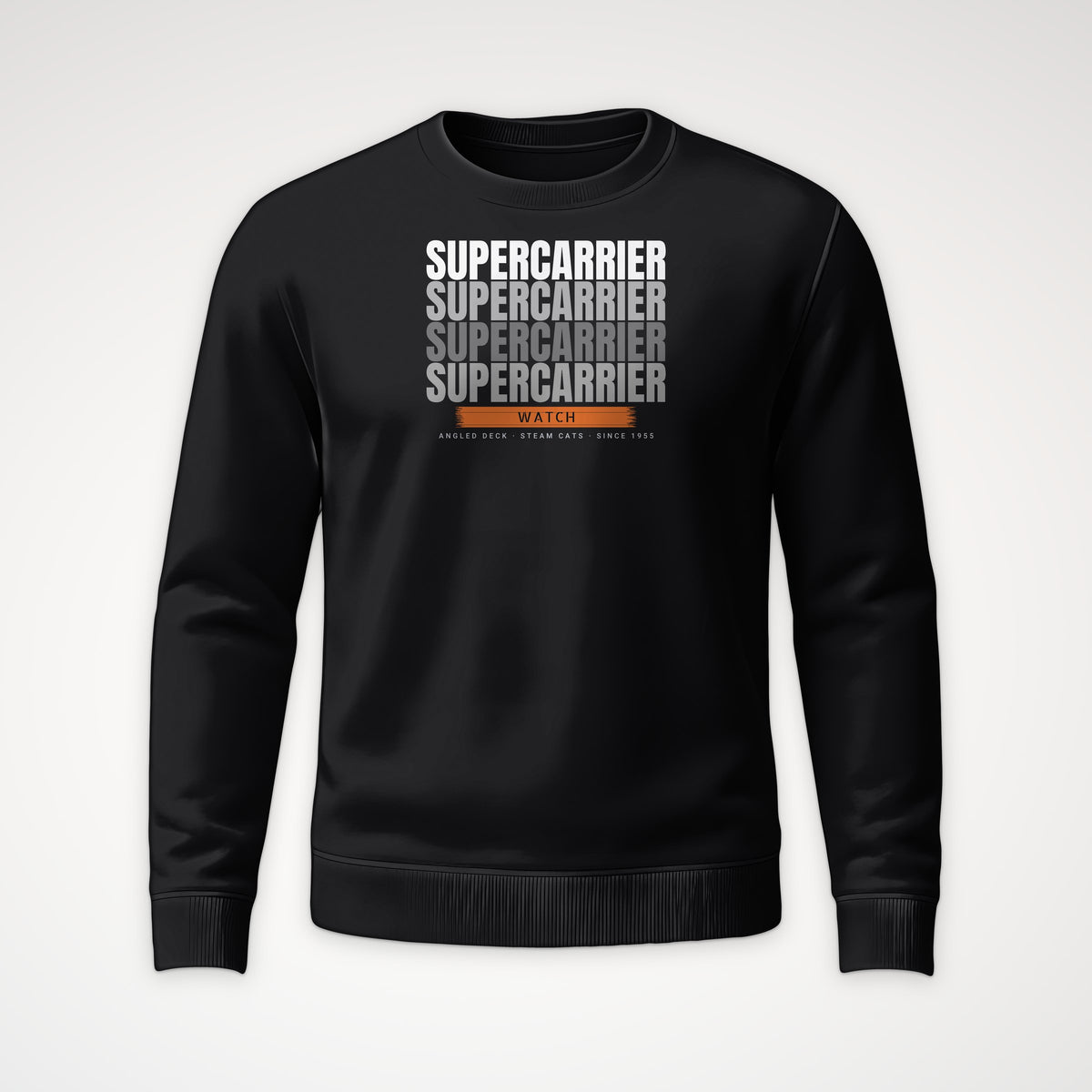 Supercarrier Watch Echo Crewneck Sweatshirt in Black