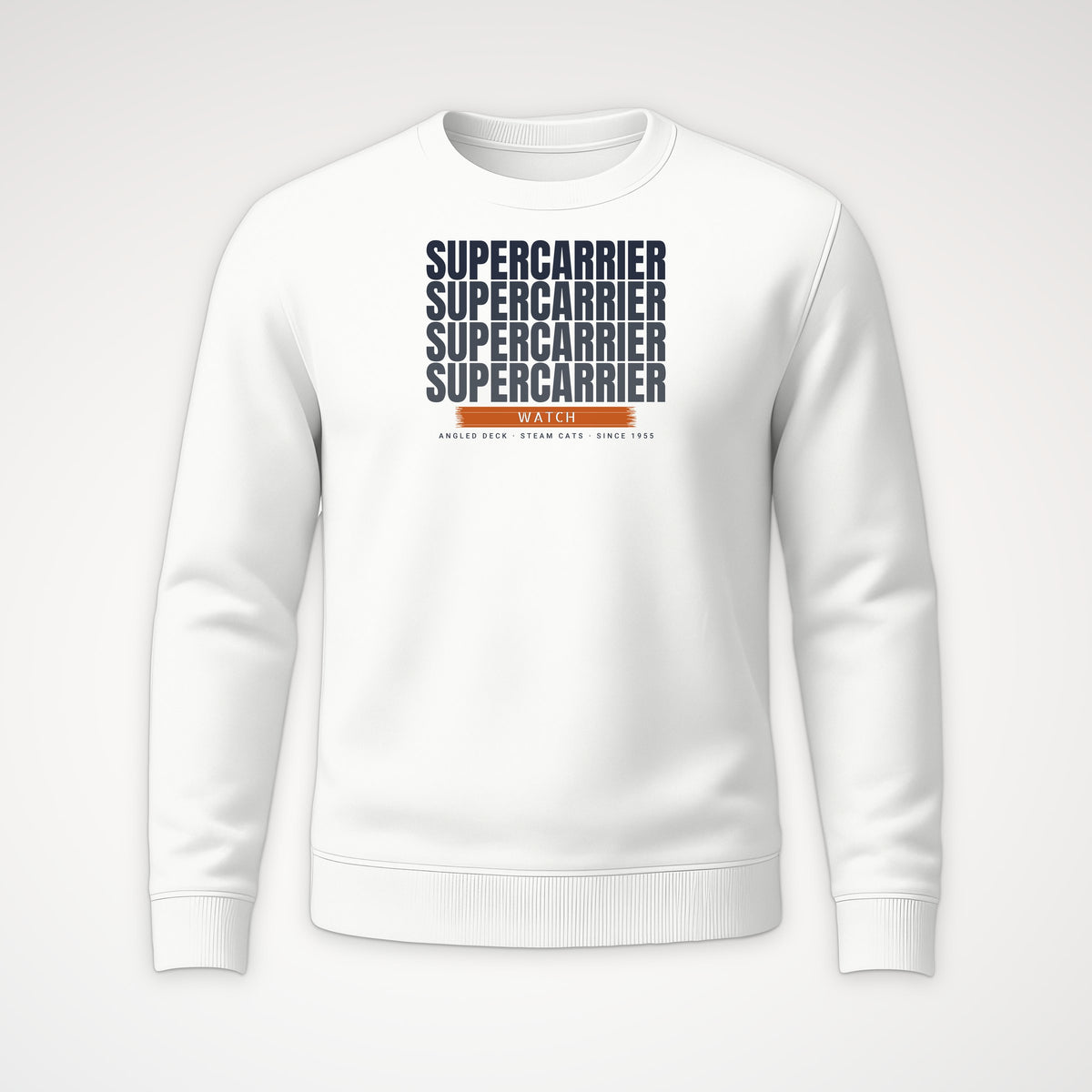 Supercarrier Watch Echo Crewneck Sweatshirt in White