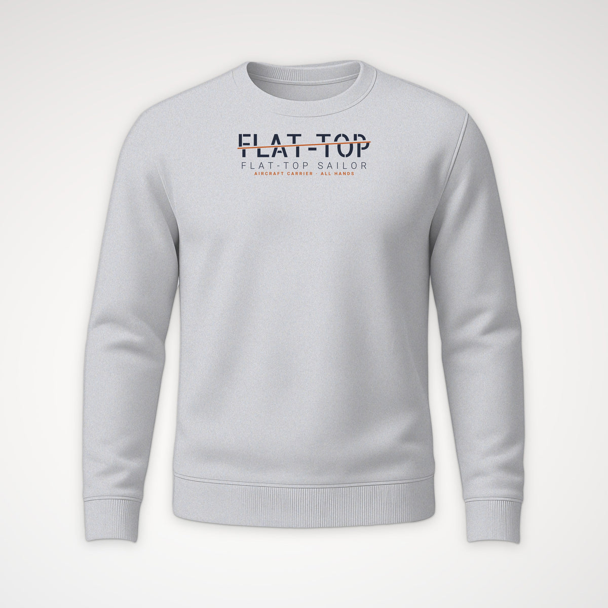 Flat-Top Sailor Sliced Crewneck Sweatshirt in Sport Grey