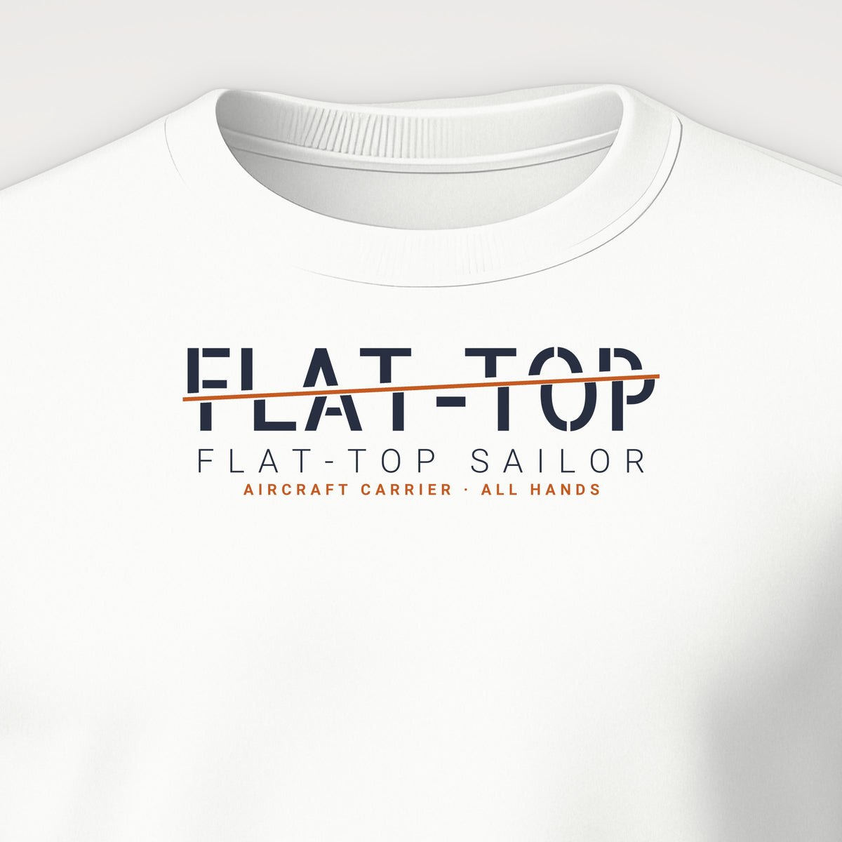 Flat-Top Sailor Sliced Crewneck Sweatshirt, front print detail