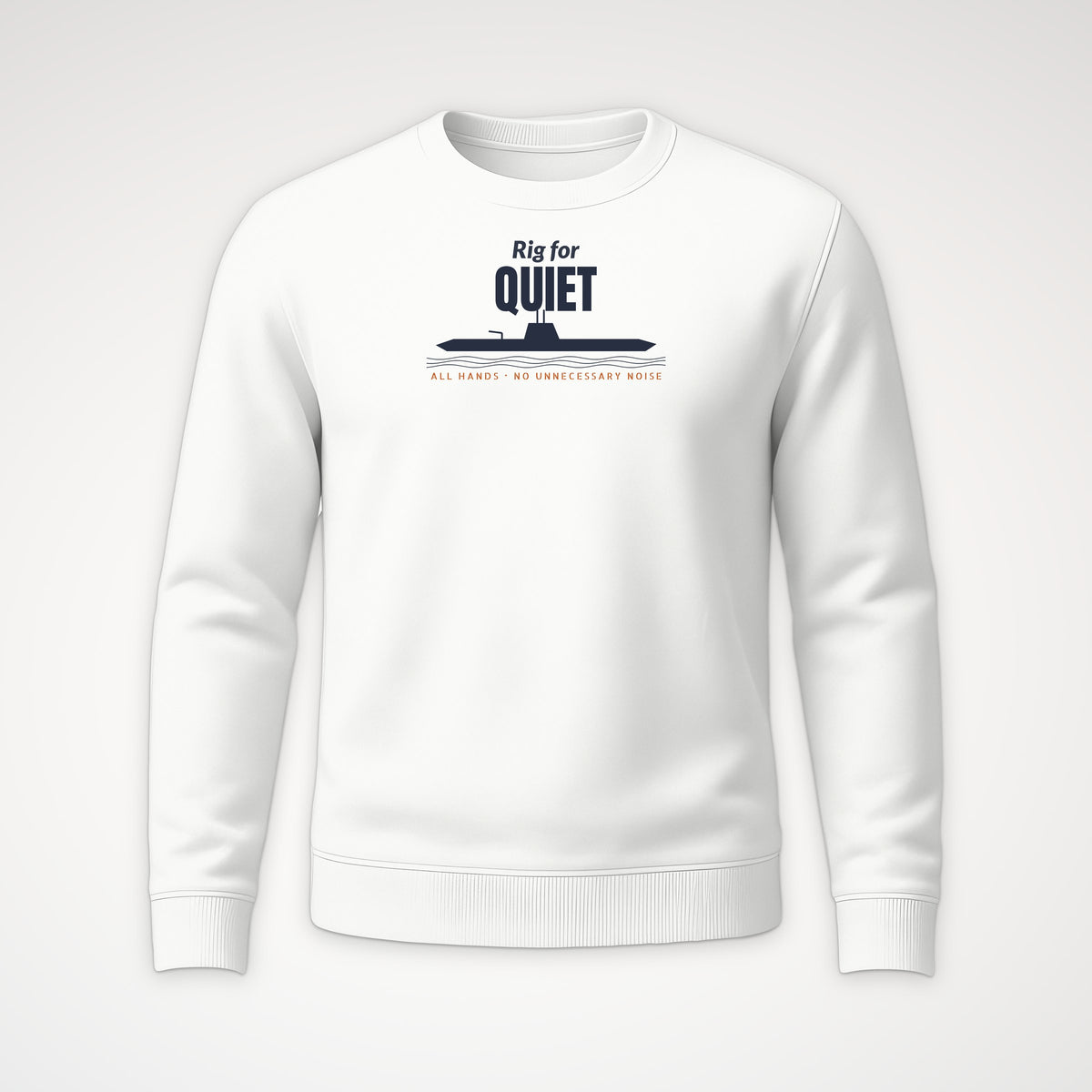 Rig for Quiet Profile Crewneck Sweatshirt in White