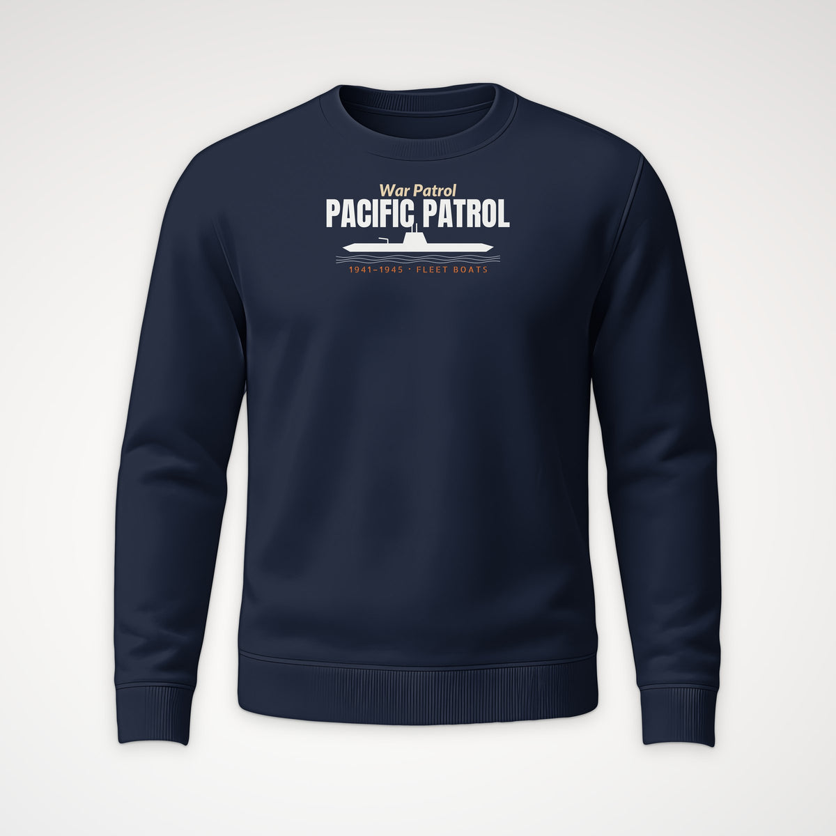 Pacific Patrol 1941–45 Profile Crewneck Sweatshirt in Navy