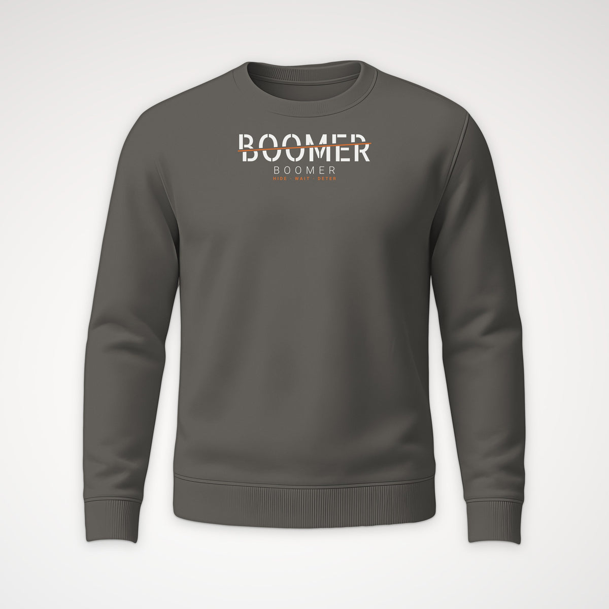 Fast Attack & Boomer Boomer Crewneck Sweatshirt in Charcoal