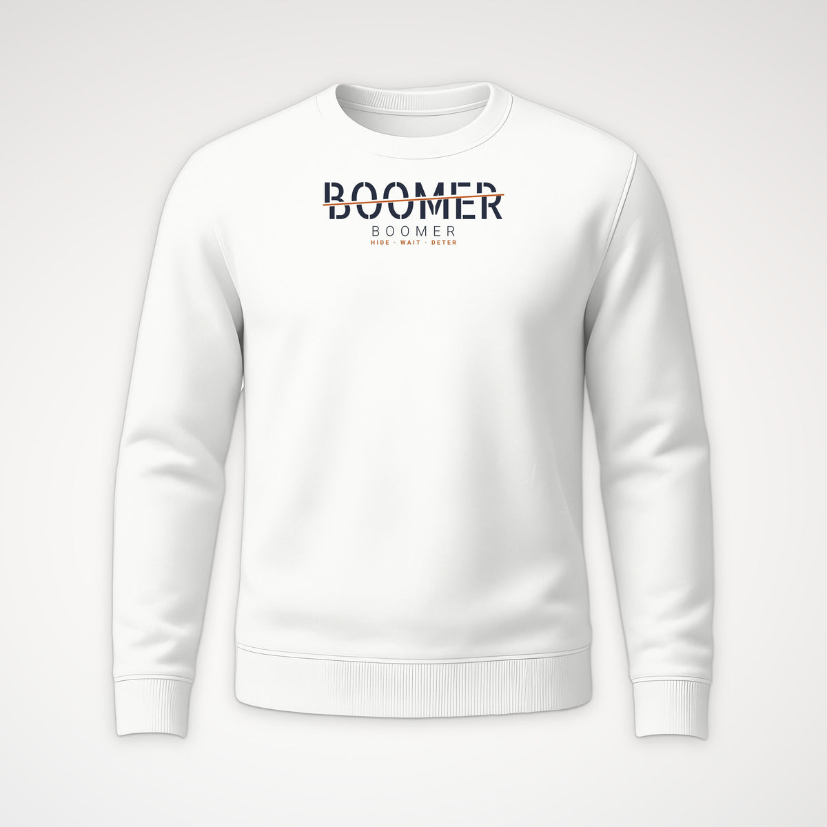 Fast Attack & Boomer Boomer Crewneck Sweatshirt in White