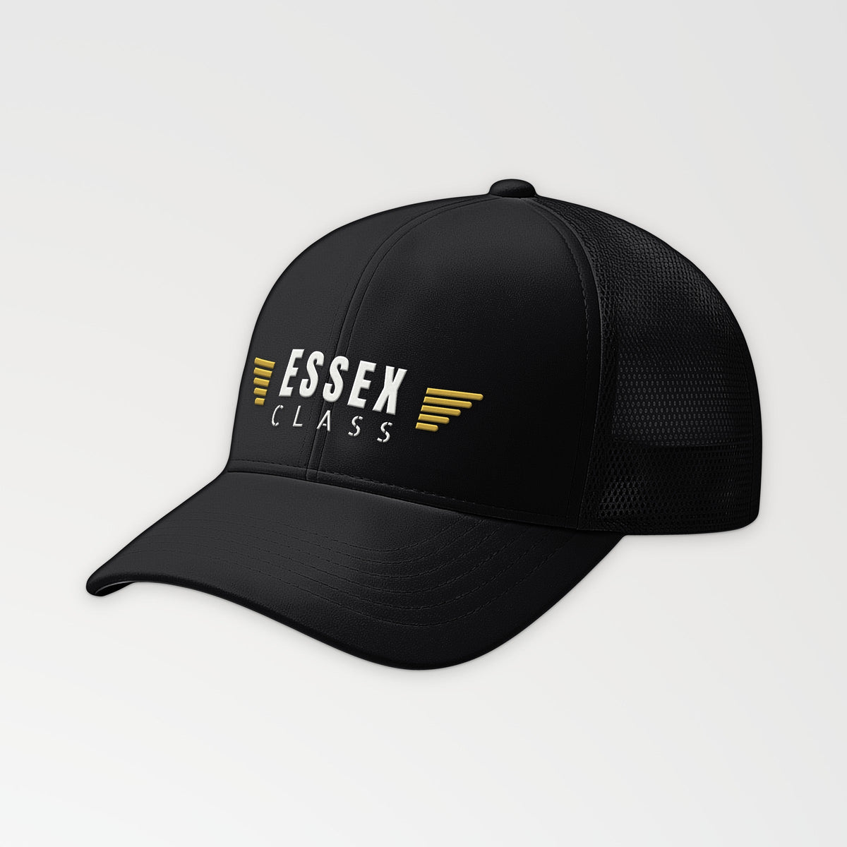 Essex Class Wings Trucker Cap in Black