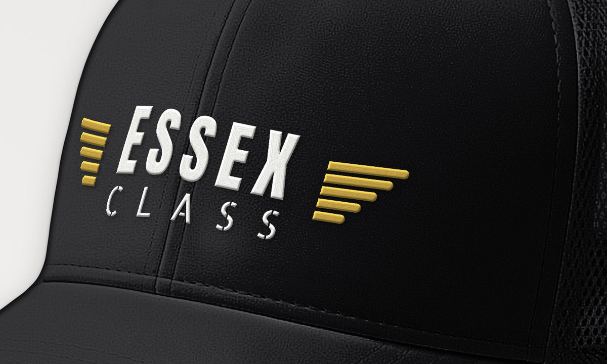 Essex Class Wings Trucker Cap — front detail
