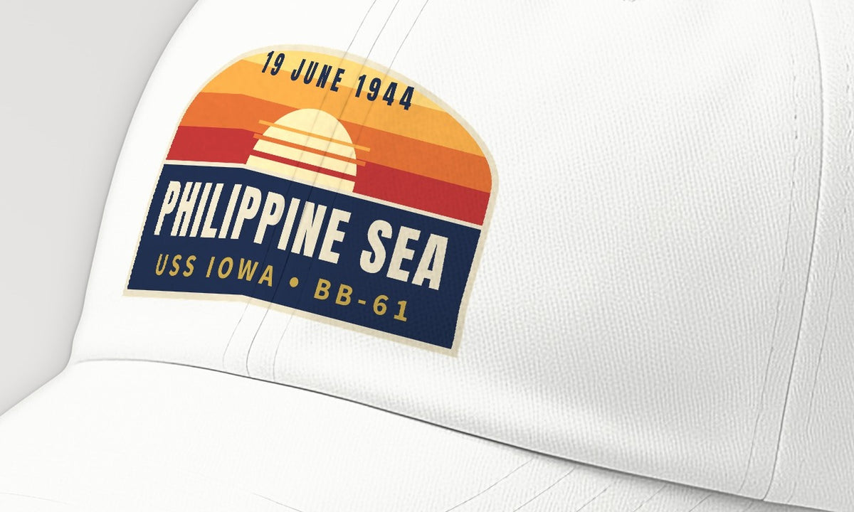 Iowa Philippine Sea 1944 Dad Hat — front detail