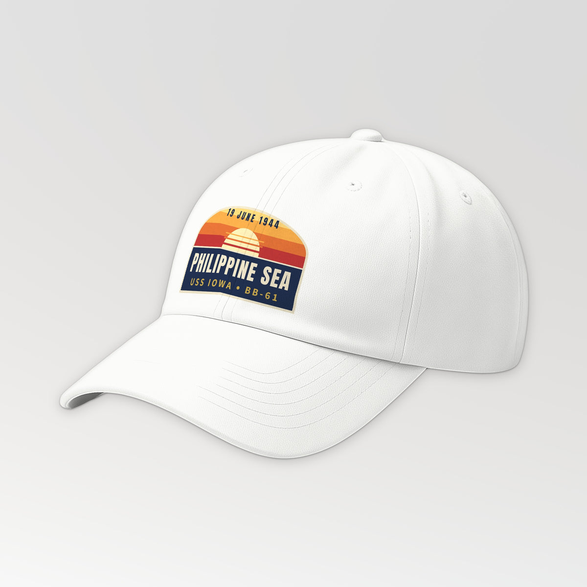 Iowa Philippine Sea 1944 Dad Hat in White