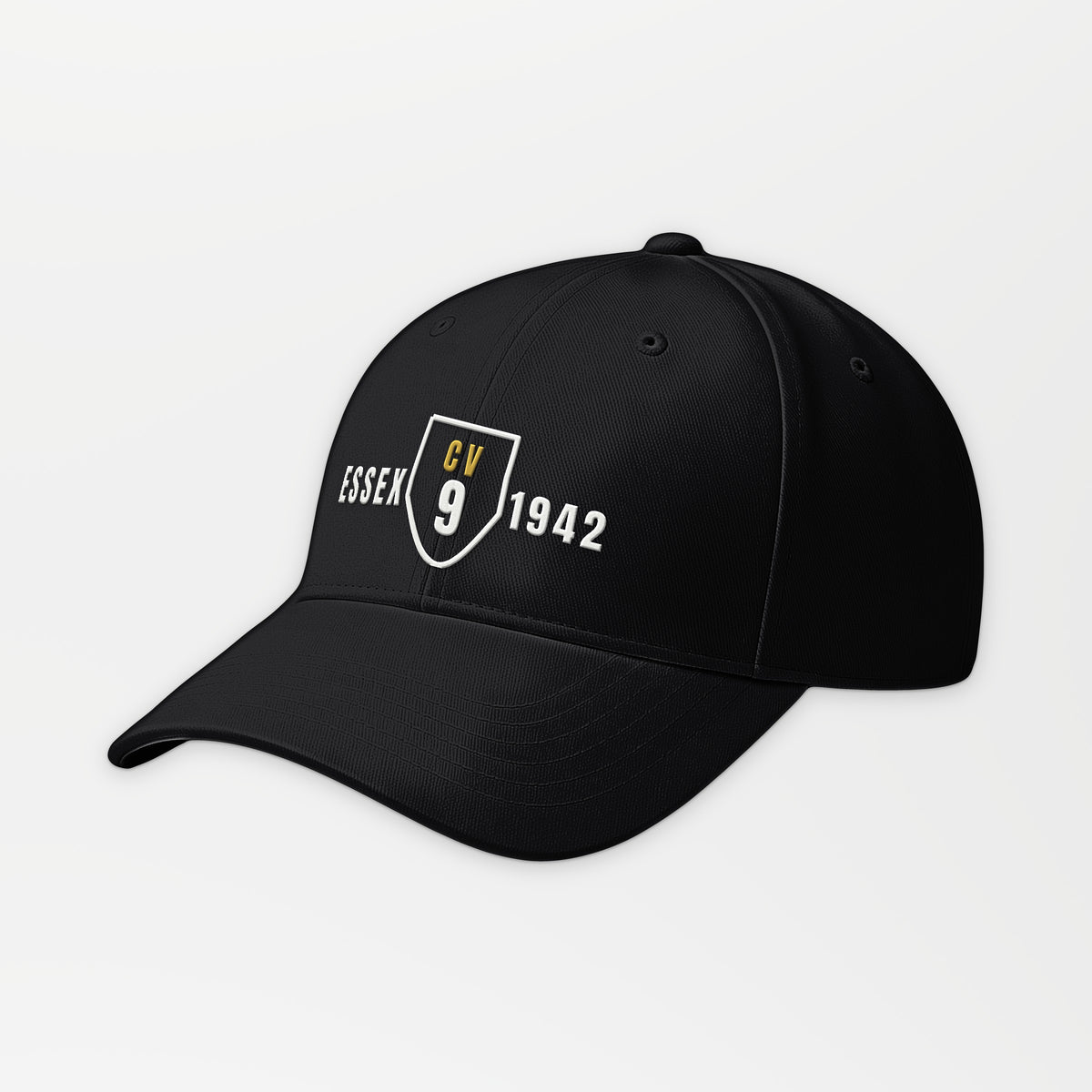 Essex CV-9 Shield Embroidered Cap in Black