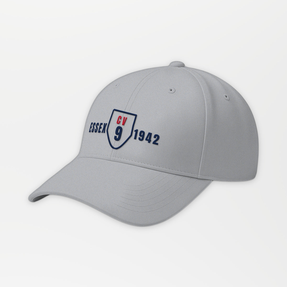 Essex CV-9 Shield Embroidered Cap in Grey