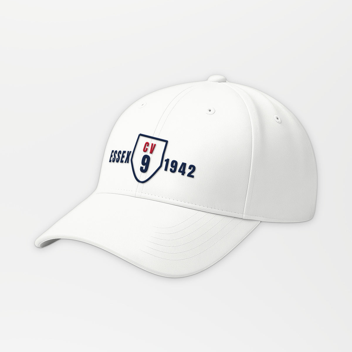 Essex CV-9 Shield Embroidered Cap in White