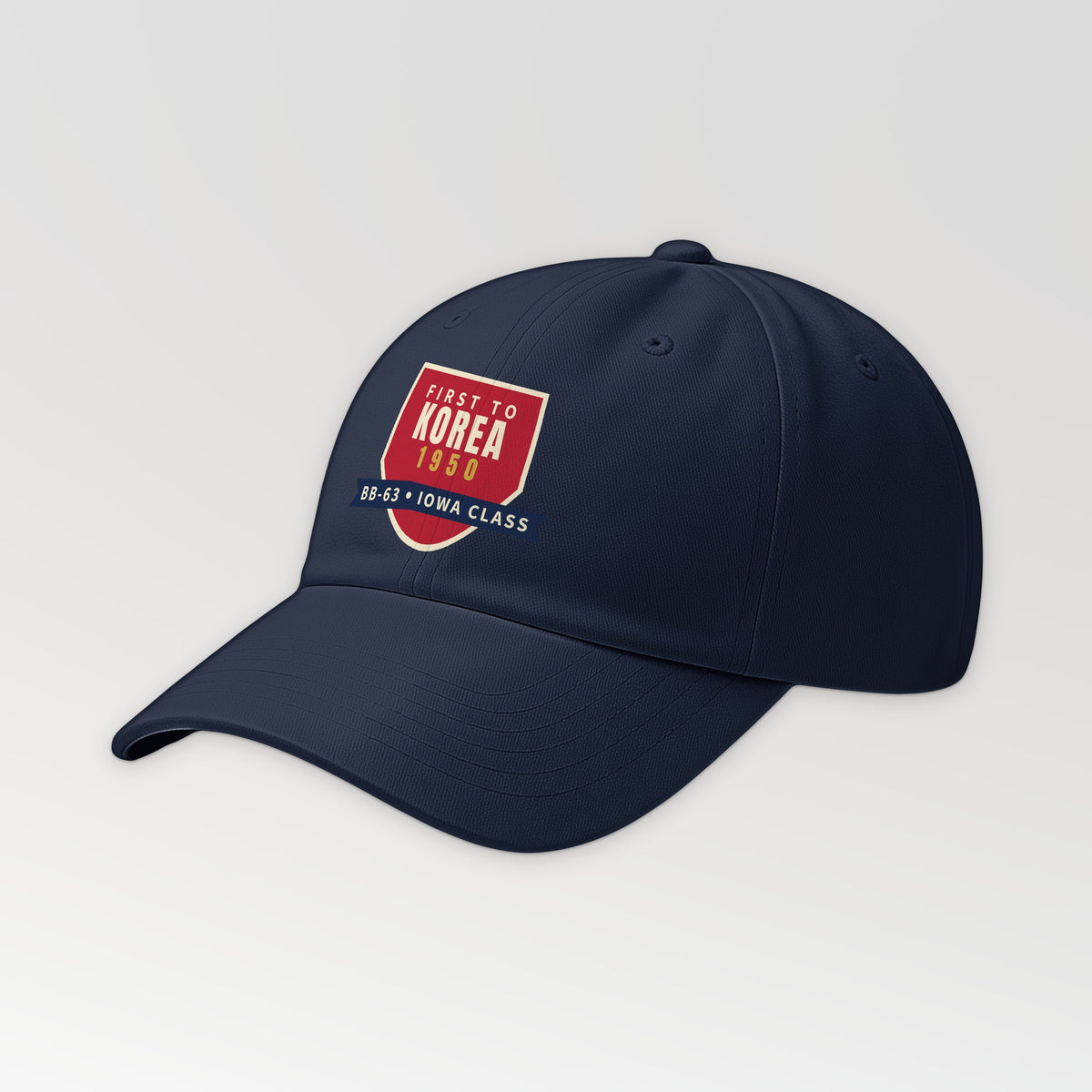 First to Korea 1950 Battleship Dad Hat in Navy