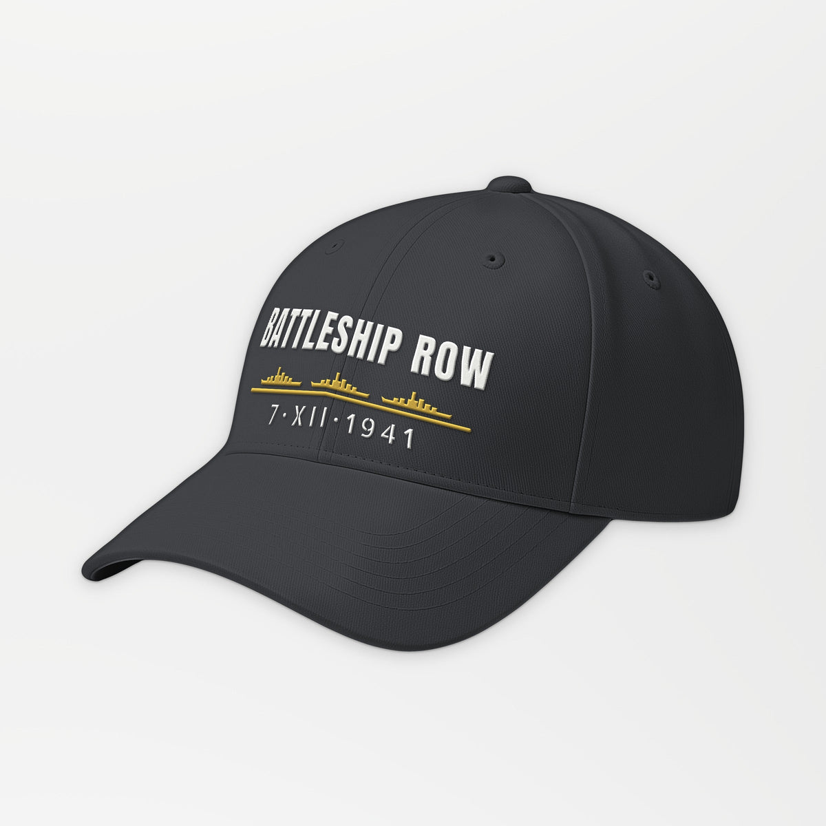 Battleship Row 1941 Embroidered Cap in Dark Grey